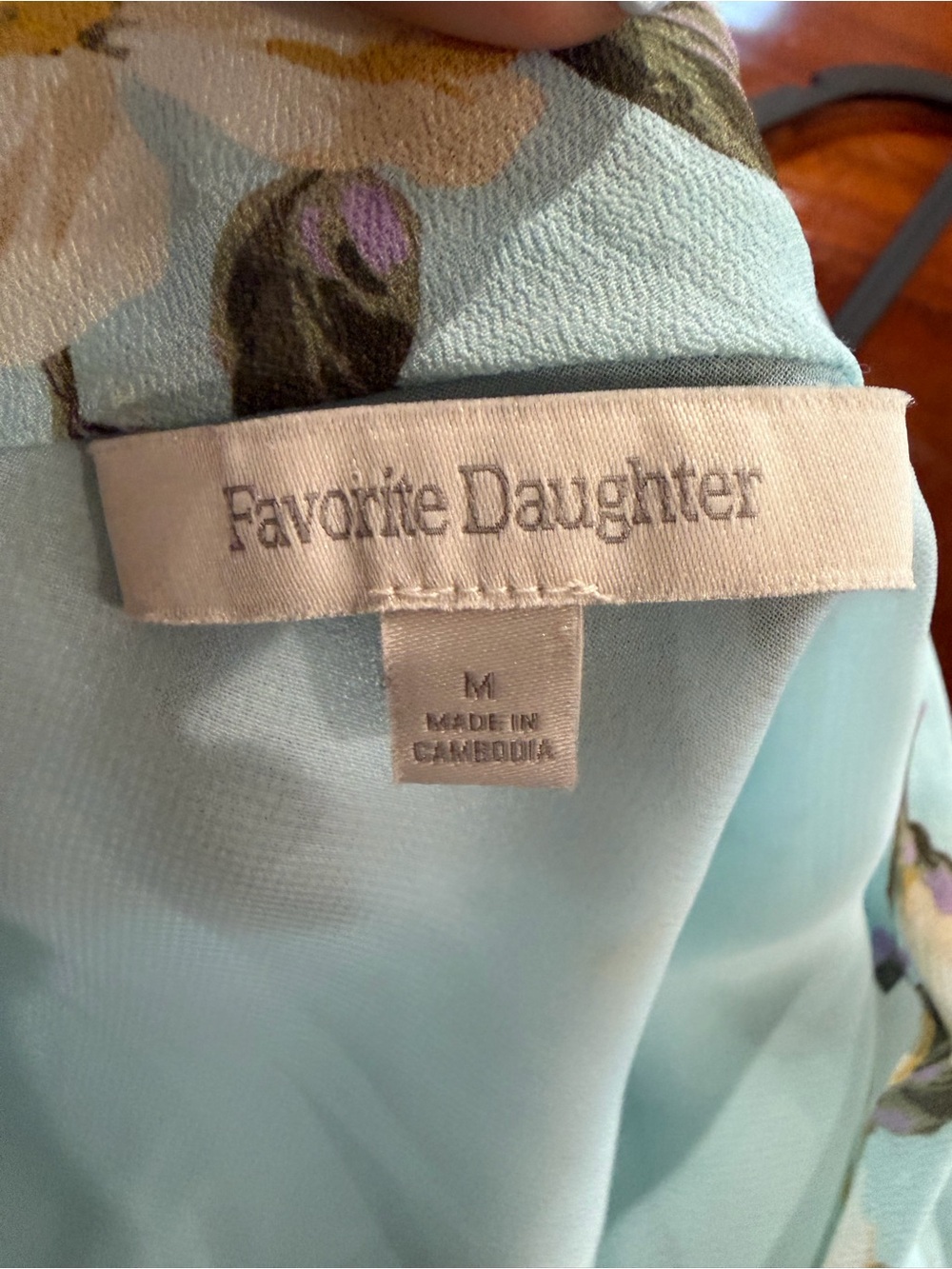 Favorite Daughter One-Shoulder Floral Camisole in Light Blue - Picture 5 of 5